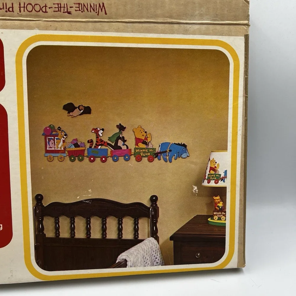Vintage Sears Pin Ups Winnie the Pooh Wall‎ Decor Train Set Tigger Eeyore Nursey